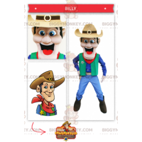 Wild West Cowboy BIGGYMONKEY™ Maskottchen Kostüm -