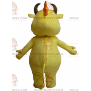 Στολή μασκότ αγελάδας BIGGYMONKEY™ Yellow and White Bull -