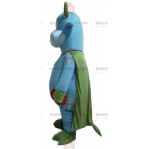 Costume de mascotte BIGGYMONKEY™ de vache bleue et verte avec