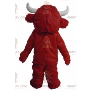 BIGGYMONKEY™ All Hairy Red Black and White Cow Mascot Costume - Cow Mascots - BIGGYMONKEY_02734 - BiggyMonkey.com