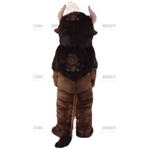 Costume de mascotte BIGGYMONKEY™ de bison marron avec des