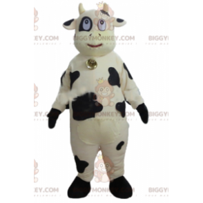 Costume de mascotte BIGGYMONKEY™ de vache blanche et noire géante - Mascottes Vache - BIGGYMONKEY_02739 - BiggyMonkey.com