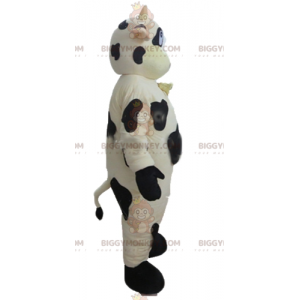 Costume de mascotte BIGGYMONKEY™ de vache blanche et noire géante - Mascottes Vache - BIGGYMONKEY_02739 - BiggyMonkey.com