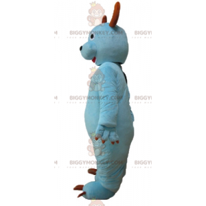 Fantasia de mascote de cachorro canguru de vaca azul