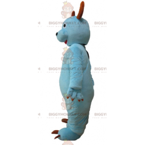 Fantasia de mascote de cachorro canguru de vaca azul