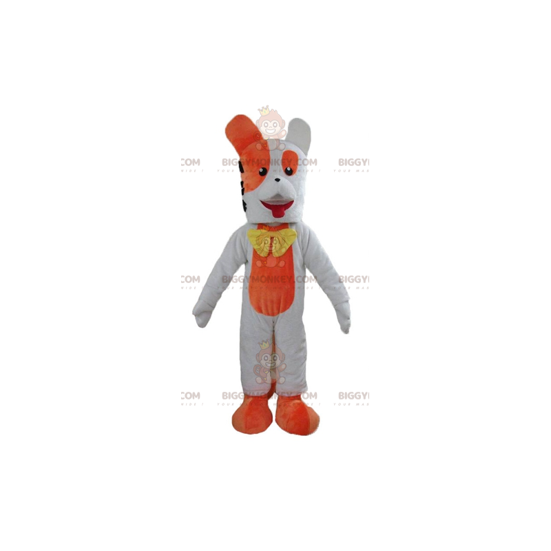 Costume mascotte BIGGYMONKEY™ cane gigante arancione e bianco - Costume mascotte BIGGYMONKEY™ cane gigante arancione e bianco -