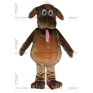 Brown Dog Sticking Out Tongue BIGGYMONKEY™ Mascot Costume –