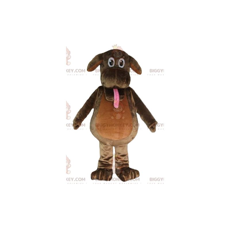 Brown Dog Sticking Out Tongue BIGGYMONKEY™ Mascot Costume – Brown Dog Sticking Out Tongue BIGGYMONKEY™ Mascot Costume –