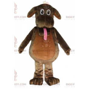 Bruine hond die zijn tong uitsteekt BIGGYMONKEY™ mascottekostuum - Hondenmascottes - BIGGYMONKEY_02746 - BiggyMonkey.com