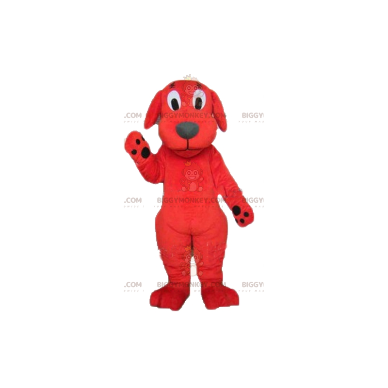 Costume mascotte Clifford BIGGYMONKEY™ cane gigante rosso e Costume mascotte Clifford BIGGYMONKEY™ cane gigante rosso e