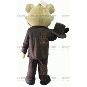 BIGGYMONKEY™ Mascot Costume of Beige Koala in Brown Suit with