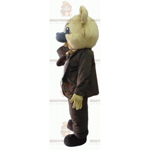 BIGGYMONKEY™ Mascot Costume of Beige Koala in Brown Suit with