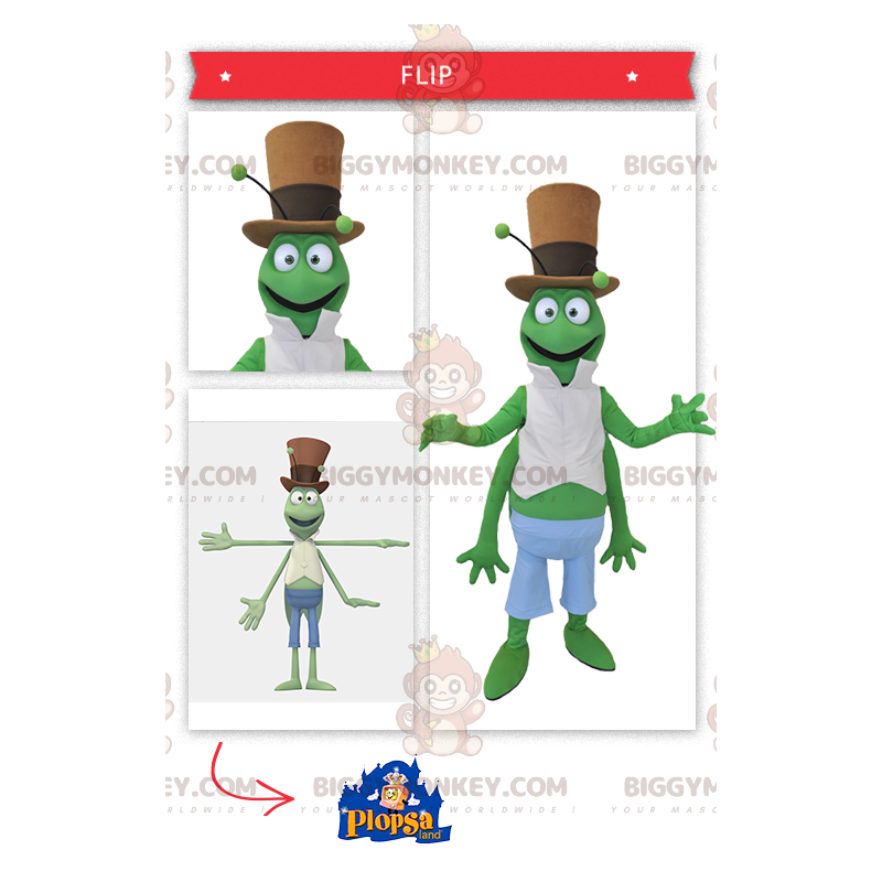 Grüne Heuschrecke BIGGYMONKEY™ Maskottchen-Kostüm -