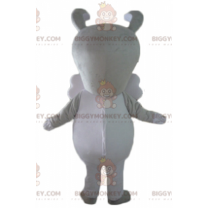Traje de mascote BIGGYMONKEY™ para cachorro cinza e branco fofo