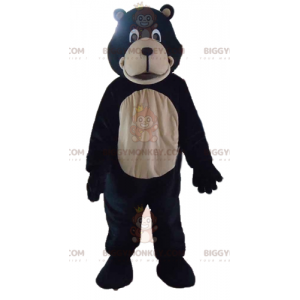 Fantasia de mascote gigante de urso preto e castanho