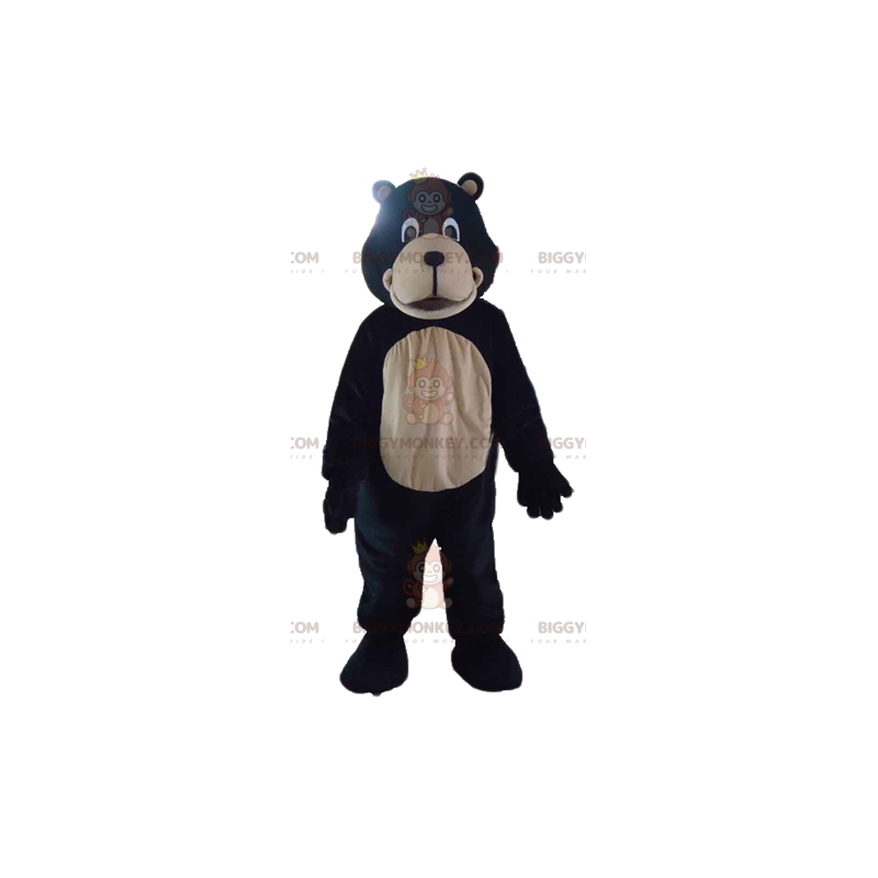 Fantasia de mascote gigante de urso preto e castanho
