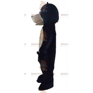 Riesiges BIGGYMONKEY™ Maskottchen-Kostüm mit schwarz-braunem