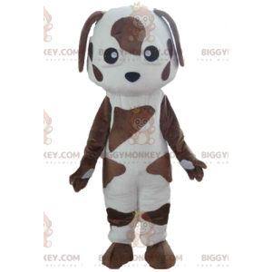 Costume de mascotte BIGGYMONKEY™ de chien blanc et marron