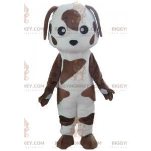 Traje de mascote BIGGYMONKEY™ para cachorro malhado branco e