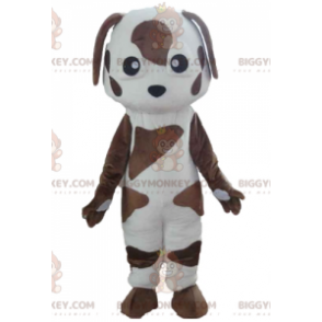 Traje de mascote BIGGYMONKEY™ para cachorro malhado branco e
