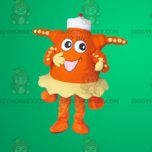 Disfraz de mascota BIGGYMONKEY™ de estrella de mar naranja -