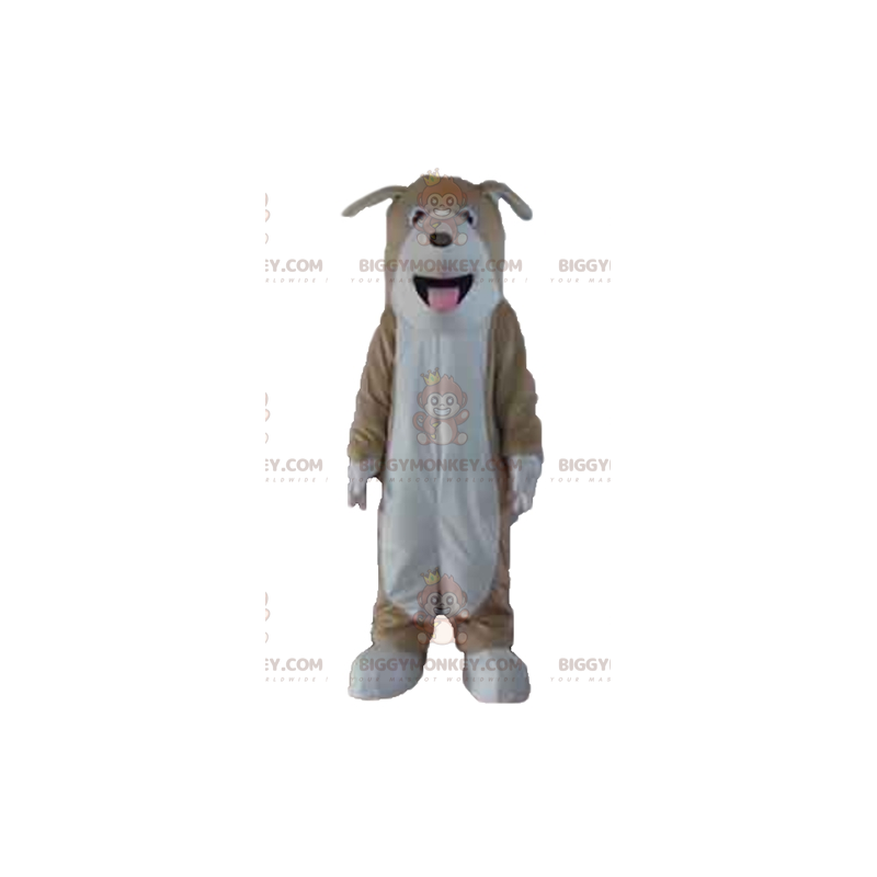 Costume de mascotte BIGGYMONKEY™ de chien tricolore marron Costume de mascotte BIGGYMONKEY™ de chien tricolore marron
