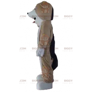  Costume mascotte BIGGYMONKEY™ cane tricolore marrone bianco e nero - Mascotte di cani - BIGGYMONKEY_02764 - BiggyMonkey.com