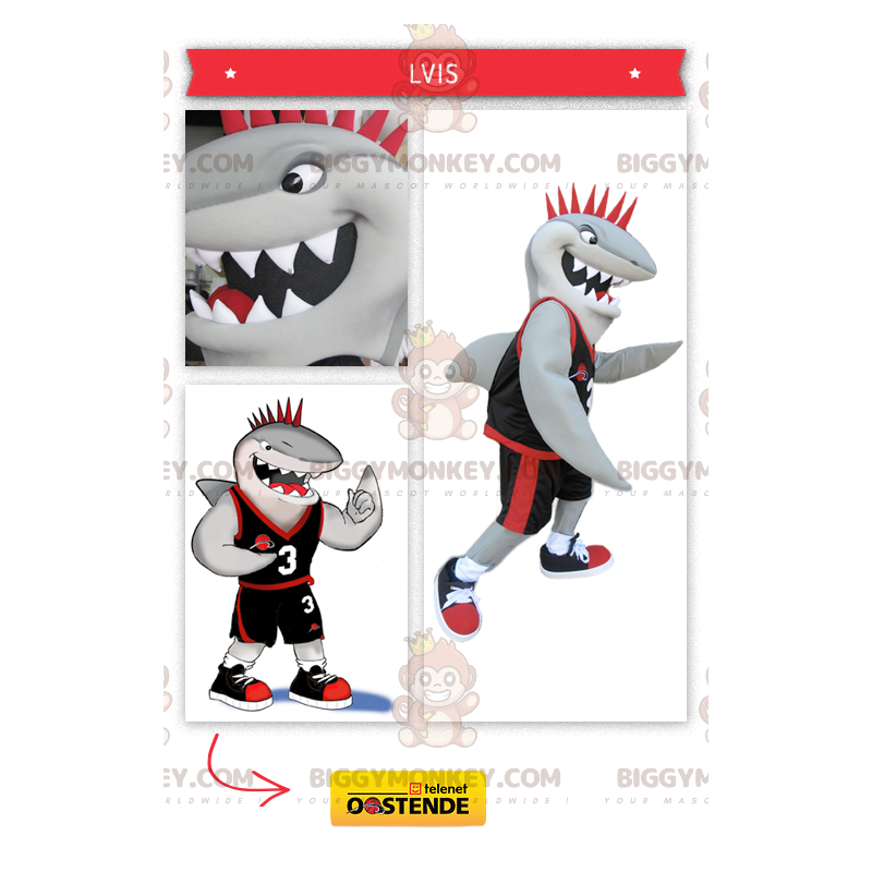 Sportshaj BIGGYMONKEY™ maskotkostume - Biggymonkey.com Sportshaj BIGGYMONKEY™ maskotkostume - Biggymonkey.com