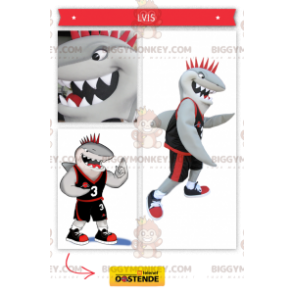 Kostým sportovního žraloka BIGGYMONKEY™ maskota –