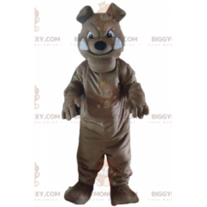 BIGGYMONKEY™ voldsomt udseende grå bulldoghundemaskotkostume -