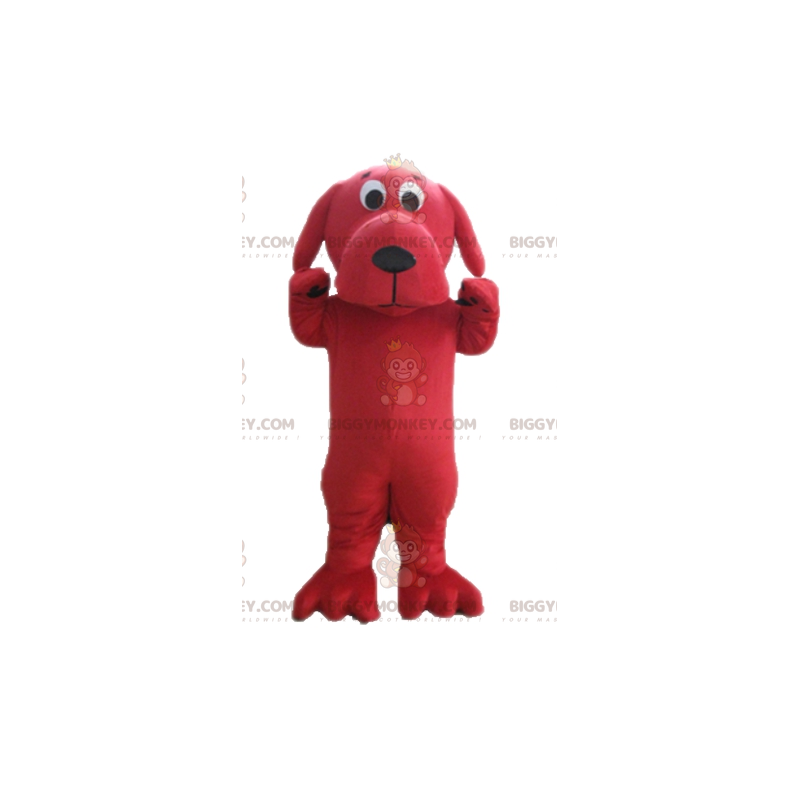 Costume de mascotte BIGGYMONKEY™ de grand chien rouge géant de Costume de mascotte BIGGYMONKEY™ de grand chien rouge géant de