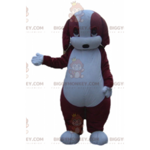 Kostým roztomilého baculatého hnědobílého psa BIGGYMONKEY™ maskota - Maskoti psů - BIGGYMONKEY_02778 - BiggyMonkey.com