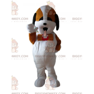 BIGGYMONKEY™ St. Bernard Tricolor Lifeguard Dog Mascot Costume