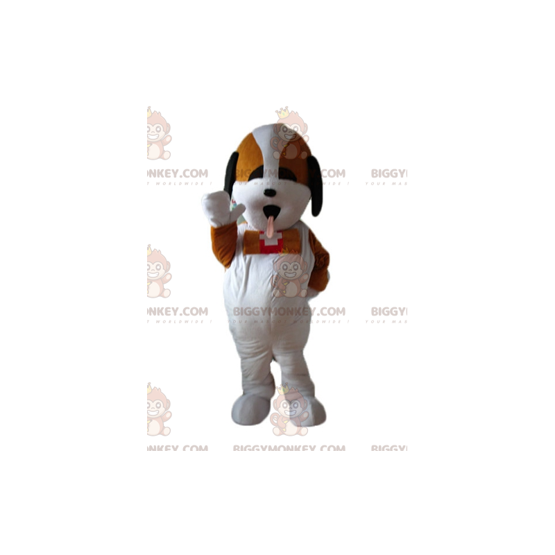 BIGGYMONKEY™ St. Bernard Tricolor Lifeguard Dog Mascot Costume