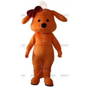 BIGGYMONKEY™ Costume mascotte cane arancione sorridente con