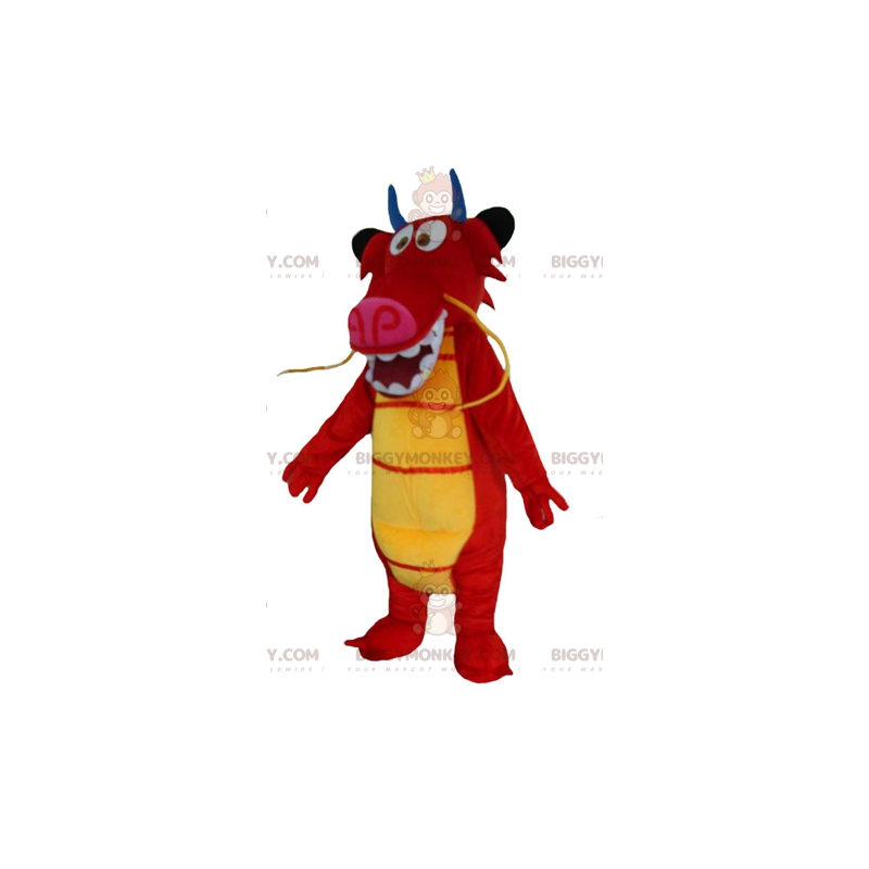 Kostium maskotki BIGGYMONKEY™ przedstawiający Mushu, słynnego Kostium maskotki BIGGYMONKEY™ przedstawiający Mushu, słynnego
