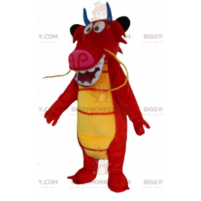 BIGGYMONKEY™ mascottekostuum van Mushu de beroemde rode draak