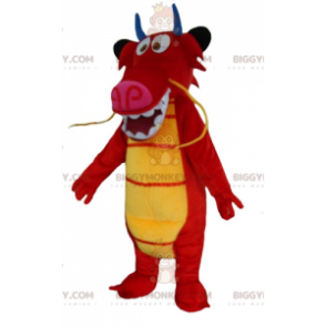 Στολή μασκότ BIGGYMONKEY™ του Mushu του διάσημου κόκκινου