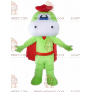 Costume de mascotte BIGGYMONKEY™ de dragon vert et blanc avec