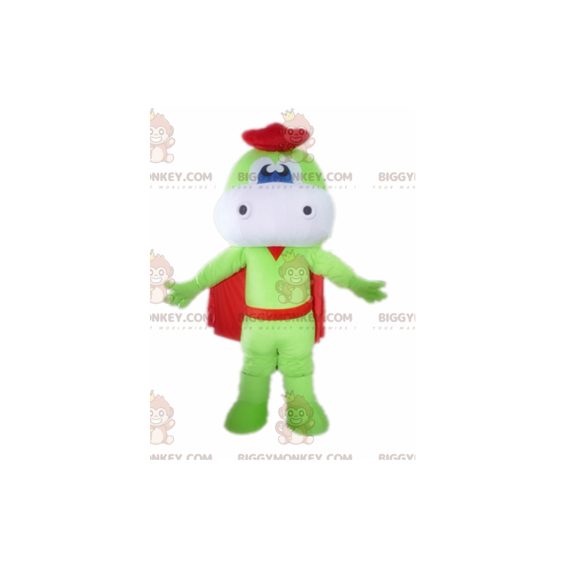 Costume da mascotte drago verde e bianco BIGGYMONKEY™ con