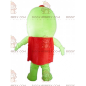 Groene en witte draak BIGGYMONKEY™ mascottekostuum met cape en