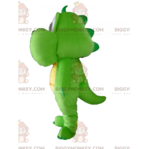 BIGGYMONKEY™ Green and Yellow Dragon Dinosaur Mascot Costume -