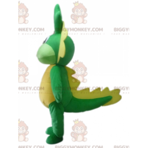 BIGGYMONKEY™ Green and Yellow Dragon Dinosaur Mascot Costume - Dragon mascot - BIGGYMONKEY_02794 - BiggyMonkey.com