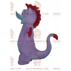 Blå og rød Rose Bat Dragon BIGGYMONKEY™ maskotkostume -