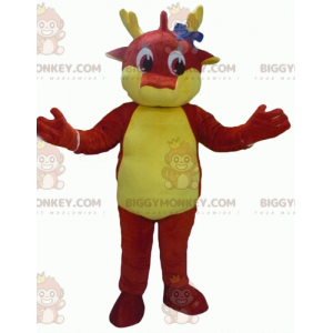 Giant Red and Yellow Dragon BIGGYMONKEY™ Mascot Costume –