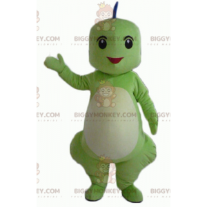 Smiling Green Blue Orange Dragon BIGGYMONKEY™ Mascot Costume –