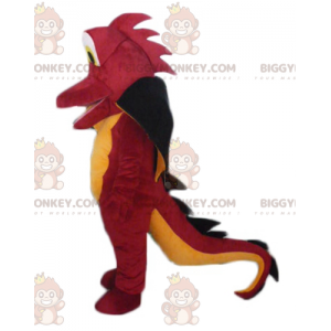 Costume de mascotte BIGGYMONKEY™ de dragon rouge orange et noir