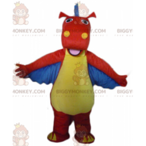 Costume de mascotte BIGGYMONKEY™ de dragon de dinosaure rouge