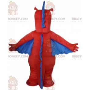 Costume de mascotte BIGGYMONKEY™ de dragon de dinosaure rouge