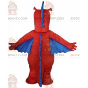 Disfraz de mascota BIGGYMONKEY™ de dinosaurio dragón rojo